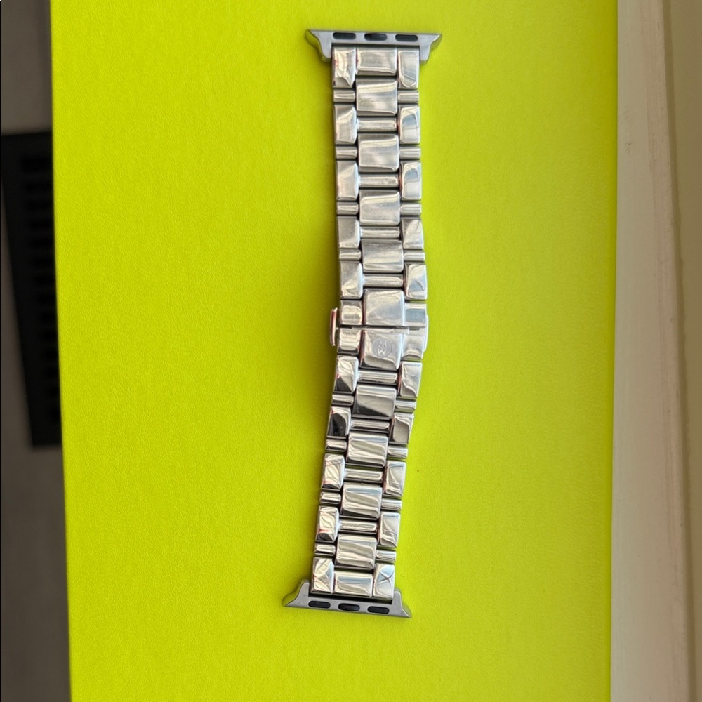 Michele Stainless Steel Silver Watch Band for Smartwatch